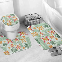Hawaii Tapa Tribal Bathroom Set With Hawaiian Quilt Pattern Green - Polynesian Pride