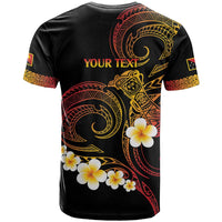 Personalised Papua New Guinea Sepik T Shirt Plumeria Floral Tribal Pattern - Polynesian Pride