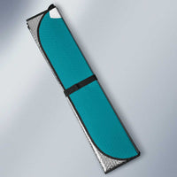 Polynesian Plumeria Flowers Tribal Auto Sun Shade Pacific Tattoo Teal Style - Polynesian Pride