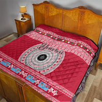 Personalised Fiji Marau Na Kerisimasi Quilt Merry Christmas Tapa Pattern Red Style LT9 - Polynesian Pride