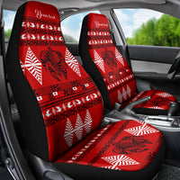 Personalised Tonga Kilisimasi Fiefia Car Seat Cover Merry Christmas with Turtle Ngatu Pattern LT9 - Polynesian Pride