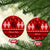 Personalised Tonga Kilisimasi Fiefia Ceramic Ornament Merry Christmas with Turtle Ngatu Pattern LT9 Circle Red - Polynesian Pride