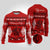 Personalised Tonga Kilisimasi Fiefia Ugly Christmas Sweater Merry Christmas with Turtle Ngatu Pattern LT9 Red - Polynesian Pride