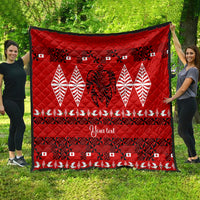 Personalised Tonga Kilisimasi Fiefia Quilt Merry Christmas with Turtle Ngatu Pattern LT9 - Polynesian Pride