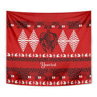 Personalised Tonga Kilisimasi Fiefia Tapestry Merry Christmas with Turtle Ngatu Pattern LT9 - Polynesian Pride