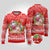 Personalised Hawaii Mele Kalikimaka Ugly Christmas Sweater Santa Beach Merry Christmas LT9 Red - Polynesian Pride