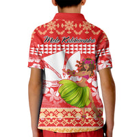 Hawaii Mele Kalikimaka Kid Polo Shirt Santa Claus and Hula Dancing Merry Christmas LT9 - Polynesian Pride