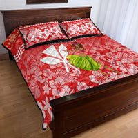 Hawaii Mele Kalikimaka Quilt Bed Set Santa Claus and Hula Dancing Merry Christmas LT9 - Polynesian Pride