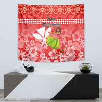 Hawaii Mele Kalikimaka Tapestry Santa Claus and Hula Dancing Merry Christmas LT9 - Polynesian Pride