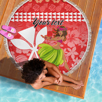 Personalised Hawaii Mele Kalikimaka Beach Blanket Santa Claus and Hula Dancing Merry Christmas LT9 - Polynesian Pride