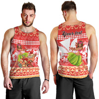 Personalised Hawaii Mele Kalikimaka Men Tank Top Santa Claus and Hula Dancing Merry Christmas LT9 - Polynesian Pride