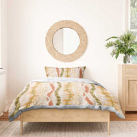 Hawaiian Ohia Lehua Lei Bedding Set Plaid Palaka Ahiehie Pattern - Polynesian Pride