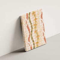 Hawaiian Ohia Lehua Lei Canvas Wall Art Plaid Palaka Ahiehie Pattern - Polynesian Pride