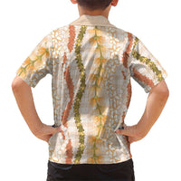 Hawaiian Ohia Lehua Lei Family Matching Summer Maxi Dress and Hawaiian Shirt Plaid Palaka Ahiehie Pattern - Polynesian Pride