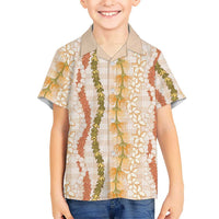 Hawaiian Ohia Lehua Lei Family Matching Summer Maxi Dress and Hawaiian Shirt Plaid Palaka Ahiehie Pattern - Polynesian Pride