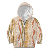 Hawaiian Ohia Lehua Lei Kid Hoodie Plaid Palaka Ahiehie Pattern - Polynesian Pride