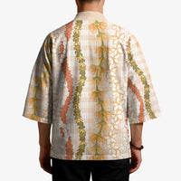 Hawaiian Ohia Lehua Lei Kimono Plaid Palaka Ahiehie Pattern - Polynesian Pride