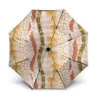 Hawaiian Ohia Lehua Lei Umbrella Plaid Palaka Ahiehie Pattern - Polynesian Pride