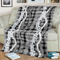 Hawaiian Ohia Lehua Lei Blanket Plaid Palaka Eleele Pattern - Polynesian Pride