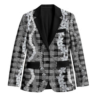 Hawaiian Ohia Lehua Lei Blazer Plaid Palaka Eleele Pattern - Polynesian Pride