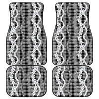 Hawaiian Ohia Lehua Lei Car Mats Plaid Palaka Eleele Pattern - Polynesian Pride
