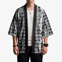Hawaiian Ohia Lehua Lei Kimono Plaid Palaka Eleele Pattern - Polynesian Pride