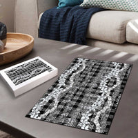 Hawaiian Ohia Lehua Lei Puzzle Plaid Palaka Eleele Pattern - Polynesian Pride