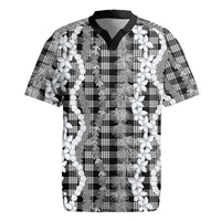 Hawaiian Ohia Lehua Lei Rugby Jersey Plaid Palaka Eleele Pattern - Polynesian Pride