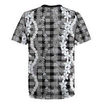 Hawaiian Ohia Lehua Lei Rugby Jersey Plaid Palaka Eleele Pattern - Polynesian Pride