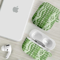 Hawaiian Ohia Lehua Lei AirPods Case Plaid Palaka Omaomao Pattern - Polynesian Pride
