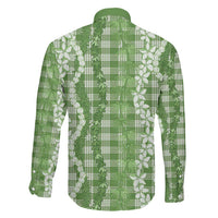 Hawaiian Ohia Lehua Lei Family Matching Summer Maxi Dress and Hawaiian Shirt Plaid Palaka Omaomao Pattern LT9 - Polynesian Pride