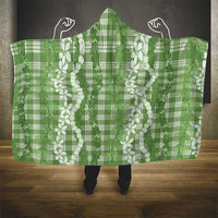 Hawaiian Ohia Lehua Lei Hooded Blanket Plaid Palaka Omaomao Pattern - Polynesian Pride