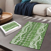 Hawaiian Ohia Lehua Lei Puzzle Plaid Palaka Omaomao Pattern - Polynesian Pride