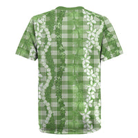 Hawaiian Ohia Lehua Lei Rugby Jersey Plaid Palaka Omaomao Pattern LT9 - Polynesian Pride
