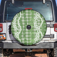 Hawaiian Ohia Lehua Lei Spare Tire Cover Plaid Palaka Omaomao Pattern - Polynesian Pride