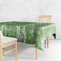Hawaiian Ohia Lehua Lei Tablecloth Plaid Palaka Omaomao Pattern - Polynesian Pride