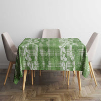 Hawaiian Ohia Lehua Lei Tablecloth Plaid Palaka Omaomao Pattern - Polynesian Pride