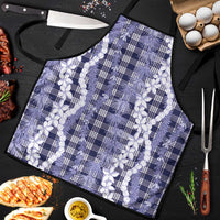 Hawaiian Ohia Lehua Lei Apron Plaid Palaka Uliuli hohonu Pattern - Polynesian Pride