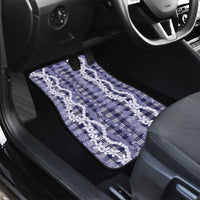 Hawaiian Ohia Lehua Lei Car Mats Plaid Palaka Uliuli hohonu Pattern - Polynesian Pride