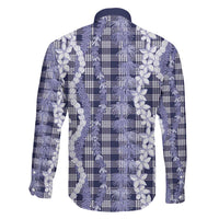 Hawaiian Ohia Lehua Lei Family Matching Summer Maxi Dress and Hawaiian Shirt Plaid Palaka Uliuli hohonu Pattern LT9 - Polynesian Pride