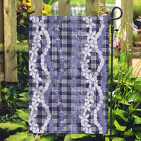 Hawaiian Ohia Lehua Lei Garden Flag Plaid Palaka Uliuli hohonu Pattern - Polynesian Pride