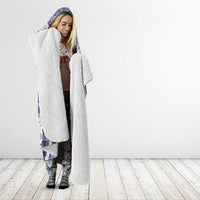 Hawaiian Ohia Lehua Lei Hooded Blanket Plaid Palaka Uliuli hohonu Pattern - Polynesian Pride