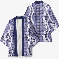 Hawaiian Ohia Lehua Lei Kimono Plaid Palaka Uliuli hohonu Pattern - Polynesian Pride