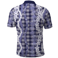 Hawaiian Ohia Lehua Lei Polo Shirt Plaid Palaka Uliuli hohonu Pattern - Polynesian Pride
