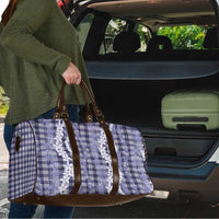 Hawaiian Ohia Lehua Lei Travel Bag Plaid Palaka Uliuli hohonu Pattern - Polynesian Pride