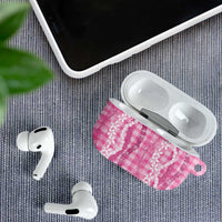 Hawaiian Ohia Lehua Lei AirPods Case Plaid Palaka Akala Pattern LT9 - Polynesian Pride