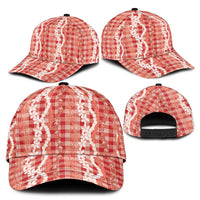 Hawaiian Ohia Lehua Lei Classic Cap Plaid Palaka Ulaula Pattern LT9 - Polynesian Pride