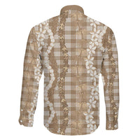 Hawaiian Ohia Lehua Lei Family Matching Long Sleeve Bodycon Dress and Hawaiian Shirt Plaid Palaka Kalaihaahaa Pattern LT9 - Polynesian Pride