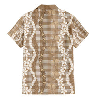 Hawaiian Ohia Lehua Lei Family Matching Mermaid Dress and Hawaiian Shirt Plaid Palaka Kalaihaahaa Pattern - Polynesian Pride