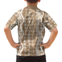 Hawaiian Ohia Lehua Lei Family Matching Short Sleeve Bodycon Dress and Hawaiian Shirt Plaid Palaka Kalaihaahaa Pattern - Polynesian Pride